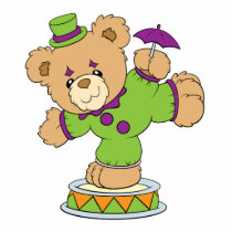 Silly Clown Teddy Bear Photo Cutouts
