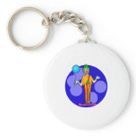 Silly clown with a balloon keychains
