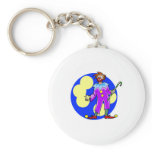 Silly Clown with Cane keychains