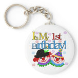 Silly Clowns 1st Birthday Tshirts and Gifts keychains