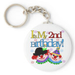 Silly  Clowns 2nd Birthday Tshirts and Gifts keychains