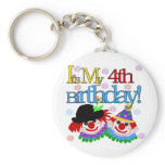 Silly Clowns 4th Birthday Tshirts and Gifts keychains
