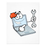 silly computer repair cartoon laptop with wrench personalized announcements