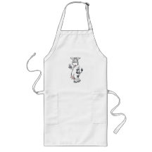silly cow drinking milk apron