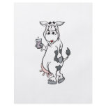 silly cow drinking milk flyers