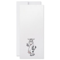 silly cow drinking milk full color rack card