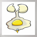 silly cracked egg print