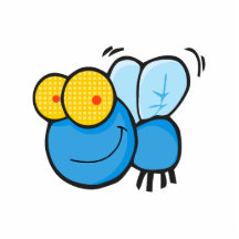 silly cute cartoon fly character acrylic cut out