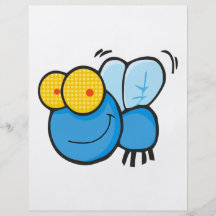 silly cute cartoon fly character custom flyer
