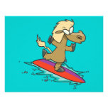 silly cute funny surfing horse surfer personalized invitation