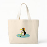 silly cute ice hockey penguin bags