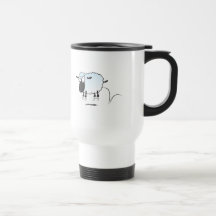 silly cute leaping lamb sheep cartoon mugs