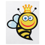 silly cute smiling queen bee cartoon flyers