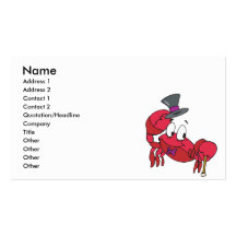 silly dancing crab business card template
