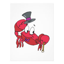 silly dancing crab invitations
