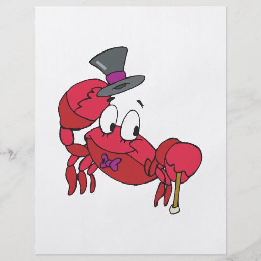 silly dancing crab personalized flyer