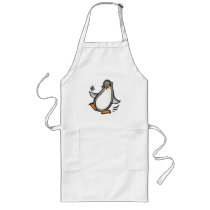 silly dancing penguin aprons
