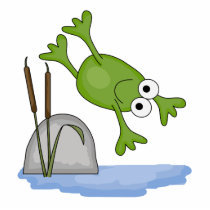 silly diving frog acrylic cut outs
