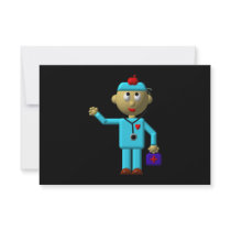 Silly Doctor with Apple on his head & Medical Bag