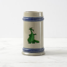 Silly Dragon Green Coffee Mug