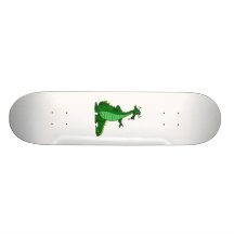 Silly Dragon Green Skateboard Deck