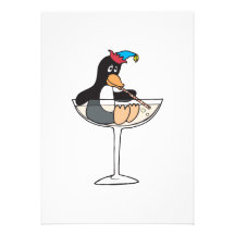 silly drunk penguin invitations