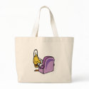 silly duck sitting in chair bags
