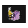 silly duck sitting in chair postcards