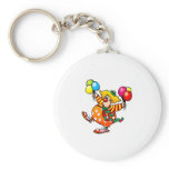 Silly fat clown with balloons keychains
