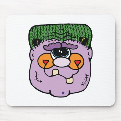 silly frankenstein mouse mats by doonidesigns
