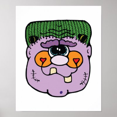 silly frankenstein print by doonidesigns