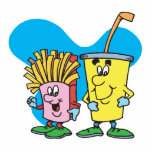 silly french fries and soft drink guys photo sculptures