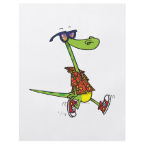 silly funny beach lizard cartoon animal custom flyer