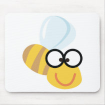 silly goofy bumble bee mouse mats
