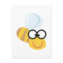 silly goofy bumble bee postcard