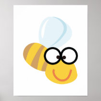 silly goofy bumble bee print