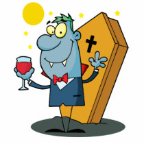 silly halloween vampire cartoon character acrylic cut outs