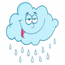 Cartoon Blue Raindrop