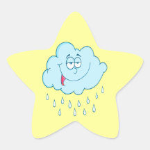 silly happy rain cloud cartoon sticker