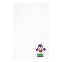 silly happy snowman stationery