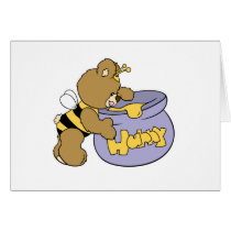 Silly Honey Bee Bear Cards
