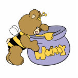 Silly Honey Bee Bear Photo Cut Outs