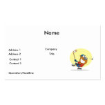 silly ice hockey bear player business card