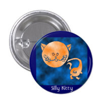 Silly Kitty (orange) Buttons