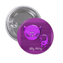 Silly Kitty (purple) Buttons