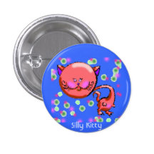 Silly Kitty (red) Pin