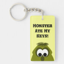 Silly Little Dark Yellow Monster Key Chain