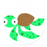 Silly little sea turtle stickers