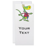 silly lizard wearing a suit cartoon rack cards