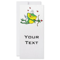 silly love cupid valentine froggy frog customized rack card